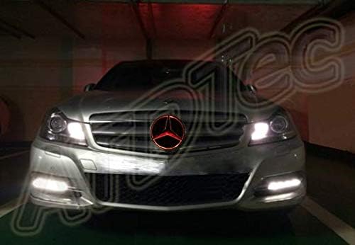 10% INTRODUCTION DISCOUNT ATDTec Ø 19 cm 7.48 inch LED Emblem Red Front Car Grill Badge Illuminated Logo Glowing Star Lights DRL Daytime Running Lights