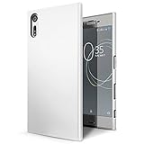 SLEO Sony Xperia XZ/XZs Case - Rubberized Hard PC Back Case Cover for Sony Xperia XZ/XZs Phone - White
