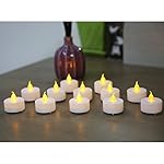 12 piece Set Flickering Flameless Tea Light Candles Battery-Operated LED Pillar Candles, suitable festive Love occasions Weddings Birthdays Christmas parties Centerpieces for your dining table