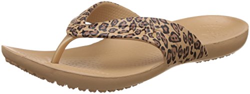 crocs kadee leopard print flip flop