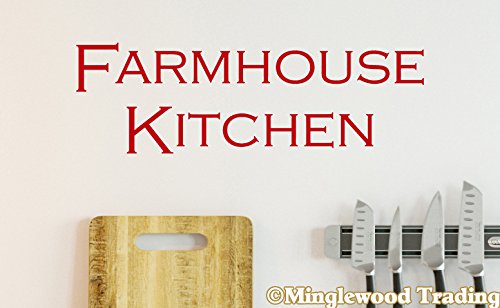 FARMHOUSE KITCHEN 14" x 5" Vinyl Decal Sticker - Country Cooking Dinner - 20 COLOR OPTIONS - GREEN
