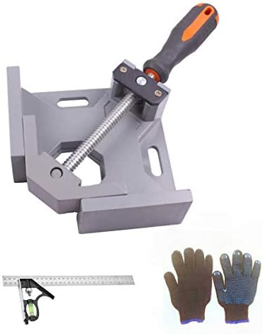 Clamps,Right Angle Clamp, Single Handle 90° Aluminum Alloy Corner Clamp tools for Carpenter,Welding,Wood-working,Engineering,Photo Framing Right Angle Clip Clamp Holder(1)