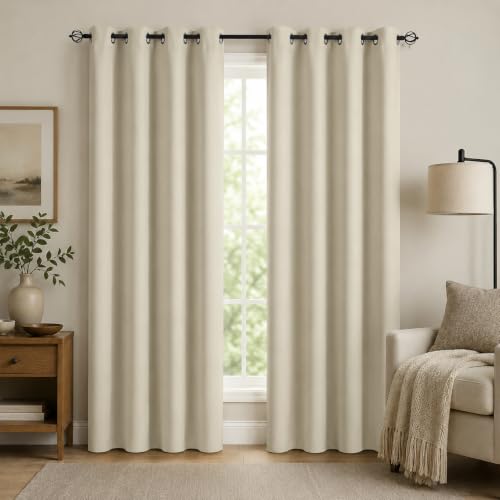 Aquazolax Blackout Curtains Beige 52 by