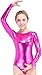 speerise Women Long Sleeve Shiny Metallic Spandex Gymnastics Leotard