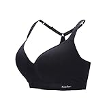 FaceRain Women's Sports Bra Wirefree Molded Cup Activewear Adjustable Strap Seamless Workout Gym Yoga Bra