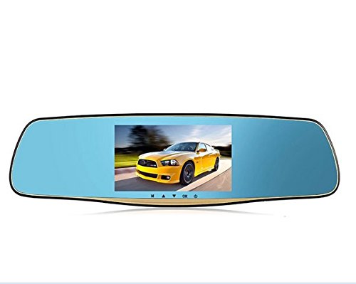 VRFEL C15 View Mirror Dual Car Camera DVR Backup Camera Full HD 1080P Dash Cam With Night Vision(2 Camera Recording) Black