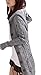 Minetom Womens Cable Knit Sweater With Button Grandfather Long Arm Hooded Gray
