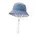 Baby Boy Sun Hats Toddler Boy Bucket Hats Kid Sun helmet 0-6years old (50cm(19.6in Head circumference) 1-2Y, blue(girl))