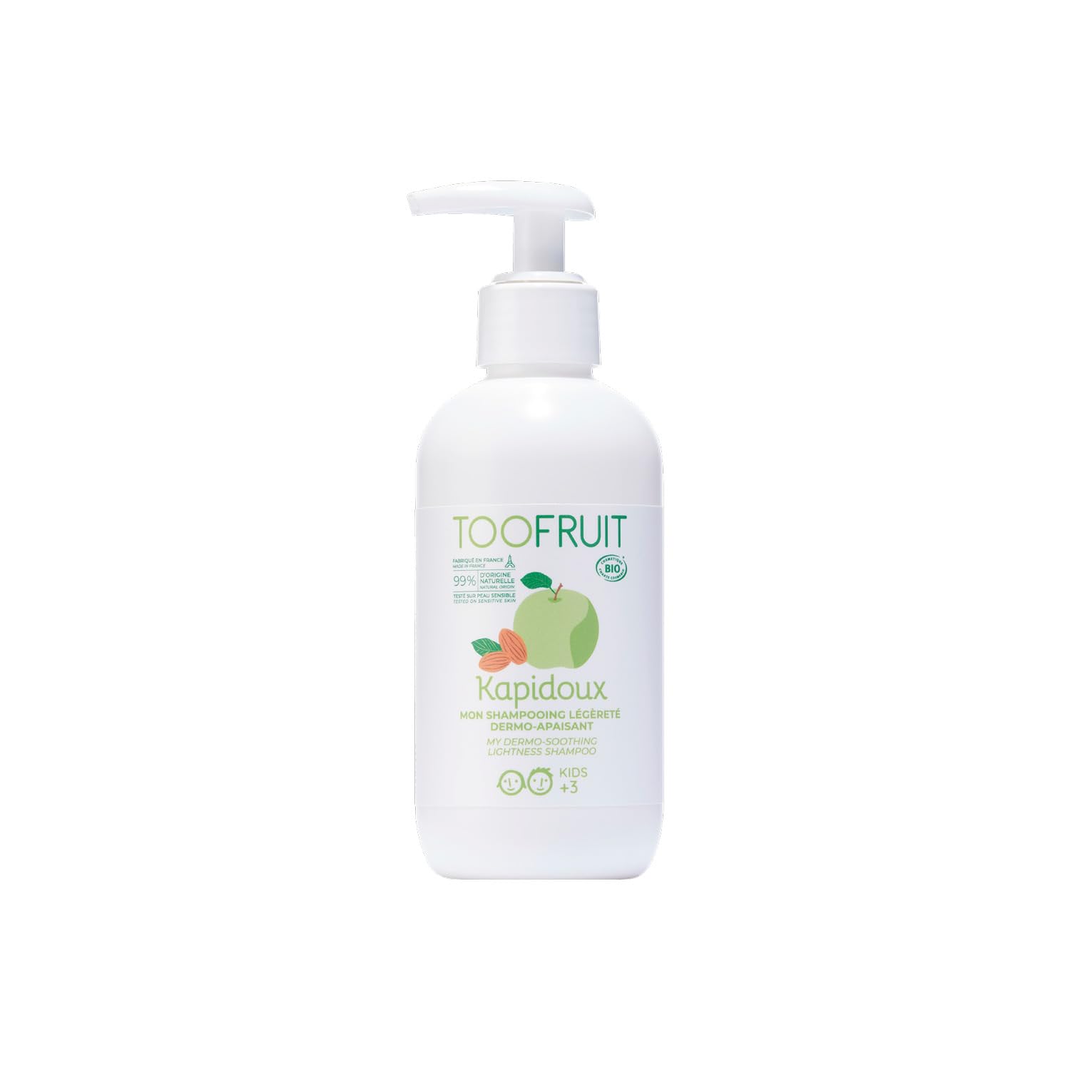 Toofruit Kapidoux My Dermo-Soothing Lightness Shampoo Organic 200ml - Green Apple+Sweet Almond