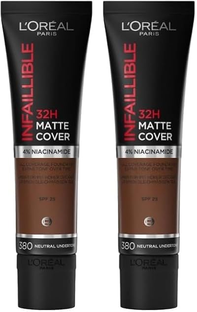 L'Oreal Paris Infallible 32H Matte Cover Foundation Shade 380 30ml Pack of 2