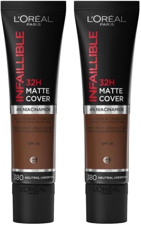 L'Oreal Paris Infallible 32H Matte Cover Foundation Shade 380 30ml Pack of 2