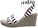 crocs Women's 15313 Leigh Graphic Wedge Sandal, Nautical Navy/White, 7 M US