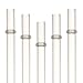Dakoufish 12 Piece 9 Inch Reusable Plastic Thick Drinking Straws BPA Free Mason Jar Straws Plain Color (9inch,White)