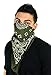 Mato & Hash Large Bandanas 27 x 27 | Versatile Biker Rags | Classic Paisley Bandana Pattern - Olive CA4200