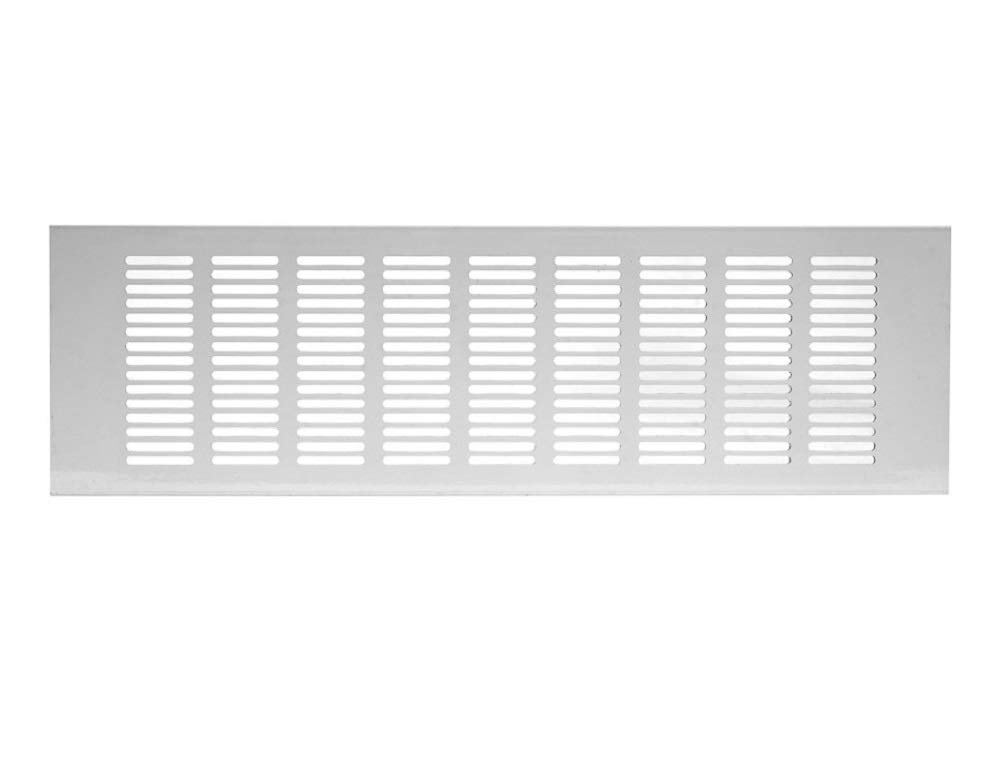 White 20x5 inch / 500x120mm Kitchen WORKTOP/Plinth Heat Vent Grill Aluminium