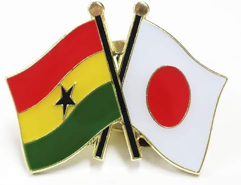 Amazon Tospa ピンバッジ2ヶ国友好日本国旗 ガーナ国旗 約 mm バッジ おもちゃ