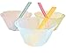 SupaCute Plastic Sundae Cups, Ice Cream Bowls, Frozen Yogurt and Gelato Dishes 3.04-ounce Set of 25 Cups and 25 Dessert Spoons