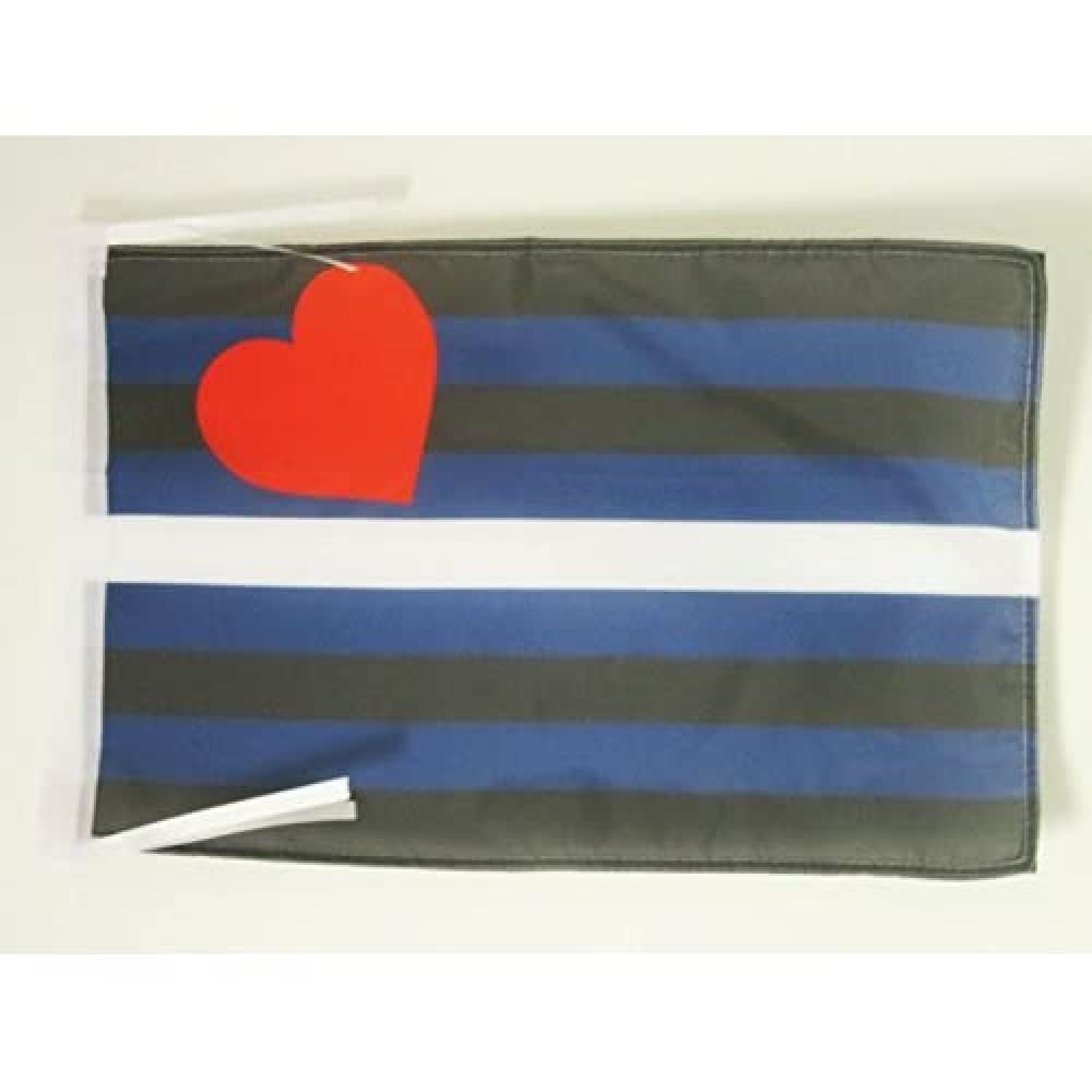 AZ FLAG - Rainbow leather Flag - 18'' x 12'' - 100% Polyester Gay Pride Small Banner with Two Cords - Fade Resistant - Vivid Colors - 18x12 in - 45x30 Cm — image 1