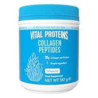 Vital Proteins Collagen Peptides Powder Supplement (Type I, III), Unflavoured Hydrolyzed Collagen-Hair, Skin, Nail Support Supplement, Paleo, Gluten Free, Non-GMO, 20g per Serving 587g Canister, 1Pack