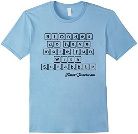 Men's Scrabble Day T-Shirt, Funny Scrable Quotes Great Gift For XL Baby Blue