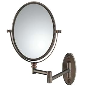 Amazon.com : Conair Beaded Oval Wall Mount Mirror in Oil Rubbed Bronze ...