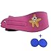 SUIEK Swimming Headband - Free Swimming Earplugs a Pair (Rose Red, M: 6 M- 3 Years, Head Size 13.5
