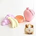 Melipet Teeth Grinding Lava Block Calcium Stone for Hamster Chinchilla Rabbit Mouse Squirrel Teeth Grinding Chew Toy Supplies(Fruit Shape: Bananas Orange Grape Apple)
