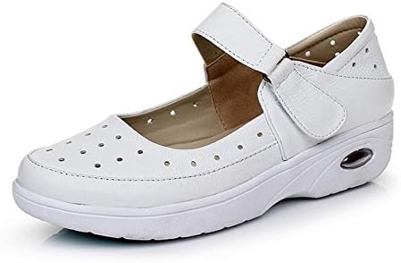 XZGC Spring and Autumn Nurses Shoes Leather Breathable deodorant Air Cushion Soft soled Shoes