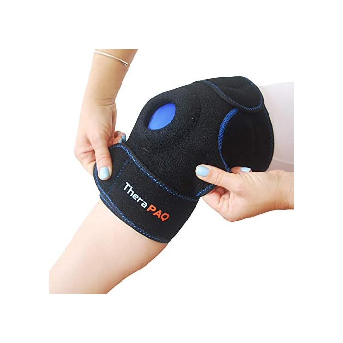 Knee Ice Pack Wrap by TheraPAQ - Hot & Cold Therapy Support Brace for Knees - Best for Bursitis Pain Relief, Meniscus…