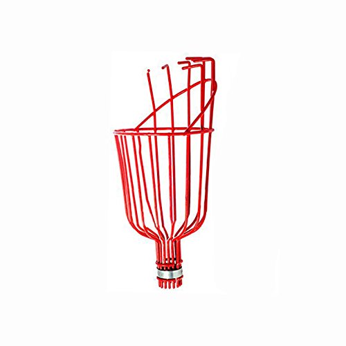 Professional Metal Fruit Picker with Long Telescoping 8ft Pole & Fruit Catcher - Reach Fruit up to 15ft without a ladder