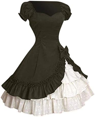 ファッション 洋装 ワンピース 中世期風 Plojuxi ヨーロッパレトロ系 お姫様 貴族風 カスケード フリル ワンピース 舞台 ドレス コートスタイル制服 コスプレ衣装 レース ヴィンテージ 洋服 お女王様 ロングドレス 演奏 舞台衣装 B07z2nzb17 739円 人気海外一番 100