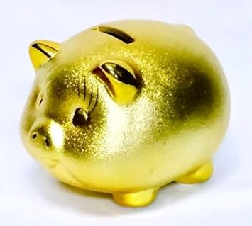 Amazon Cerapockke 金ブタ貯金箱 中 Mr228 陶器 置物 500円玉