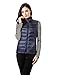 XPOSURZONE Women Packable Lightweight Down Vest Outdoor Puffer Vest Midnight Navy Medium