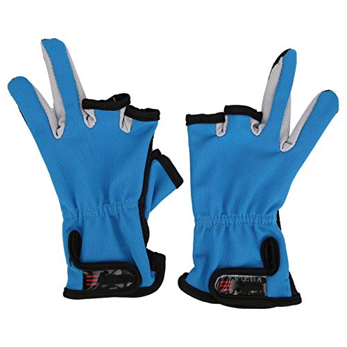 Leftwei Schweißabsorbierende atmungsaktive Fingerlose Handschuhe, rutschfeste Sonnenschutz-Angelhandschuhe, für Fischer…