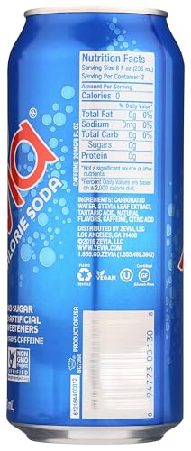 ZEVIA NATURAL COLA SODA, 16 FL OZ (PACK OF 12)