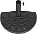 Umbrella Half Base - For Half Umbrella - Sturdy Resin - By Trademark Innovations (Gray)