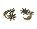 yueton 20pcs Vintage Bronze Sun Moon Star Pendant Findings, DIY Crafts Jewelry Making Charms Accessory