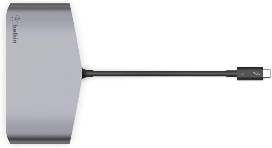 Belkin Thunderbolt 3 Dock Mini W/ Thunderbolt 3 Cable (Thunderbolt Dock for MacOS and Windows USB-C Laptops, Dual 4K @60Hz, 40Gbps Transfer Speeds): Computers & Accessories