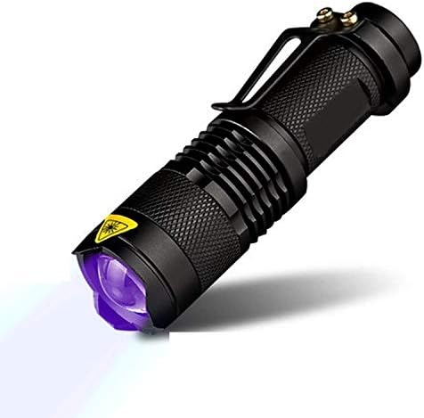 THINK3 UV Flash Light 395 nm for Detection of Pet Urine, Currency, Bedroom Stains on Beds, Bath Room Inspection with Zoomable Lens