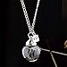 Iumer Crystal Glass Hood DIY Hope Dandelion Necklace