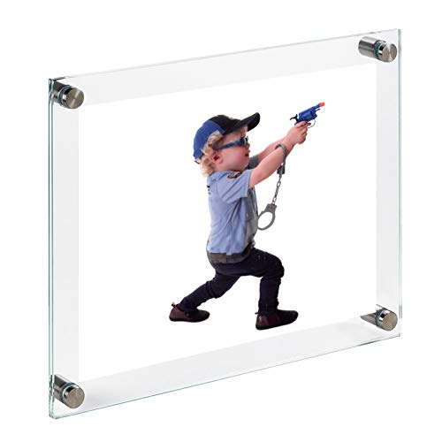 Clear Tempered Glass Wall Picture Frame 16 x 20 Inch (Perfect for Photo