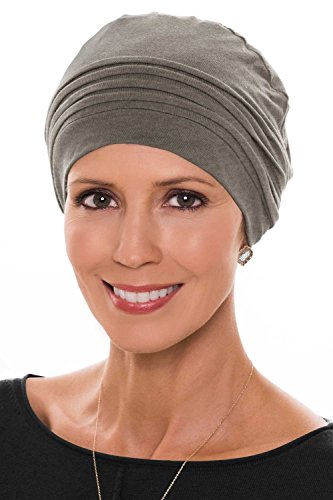Couture Cap-Caps for Women with Chemo Cancer Hair Loss Luxury Bamboo - Heather Taupe - Thumbnail 3