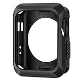 Apple Watch Case, iitee 38mm Universal Slim Rugged Protective TPU iWatch Case for Apple Watch Series 3 Series 2 Series 1 (Matte Black)