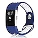 Band for Fitbit Charge 2 Heart Rate, Replacement Fitness Accessory Wristband (Z05-Blue,White, Small)