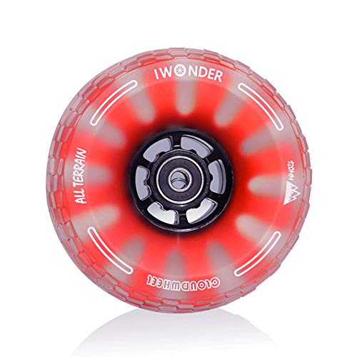 IWONDER Cloud Wheel Electric Skateboard Wheels 120mm Patented Damping Foam Core All Terrain Off Road 78A Translucent Urethane Longboard Wheels