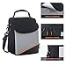 Elantrip Expandable Lunch Box with Ice Pack Dual Compartment Insulated Cooler Lunch Bag with Shoulder Strap for Kids Boys Men Women Adults, Black and Gray 10 CAN