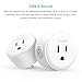 Smart Plug Mini Outlet Compatible with Amazon Alexa and Google Assistant, TECKIN Wifi Enabled Remote Control Smart Socket with Timer Function, No Hub Required,White, 1 pack