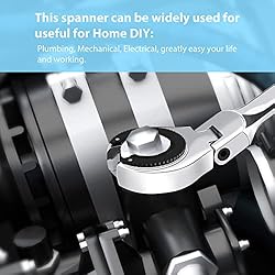 LOSCHEN 1PC 17mm Open Flex-Head Ratcheting