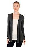 Cordiu Women's Rayon Jersey Open Front Drape Cardigan