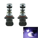 SUGERYY 9005 HB3 9145 H10 6000K 100W LED Cree Projector Fog Driving Light Bulb Pack of 2